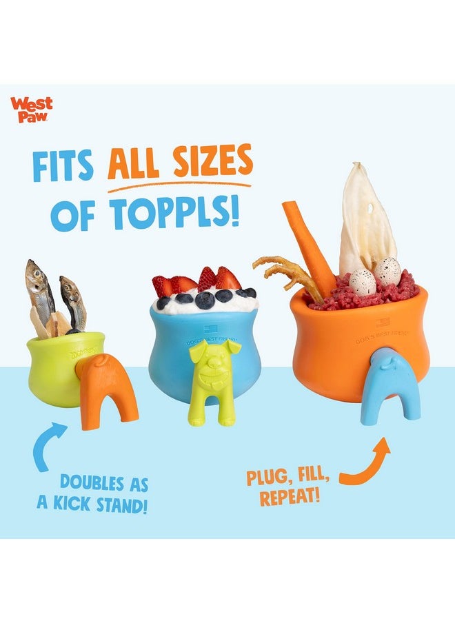 Toppl Stopper 2Pack In Granny Smith  Designed For Dog Enrichment, Accessory That Fits All Toppl Dog Toy Sizes  Makes Meal & Treat Prep Easy, Clean & Stable, Made In Usa, Recycled Plastic.
