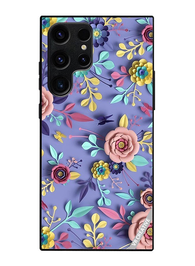 VR CREATIVE Protective Case Cover For Samsung Galaxy S25 Ultra Flower Design Multicolour