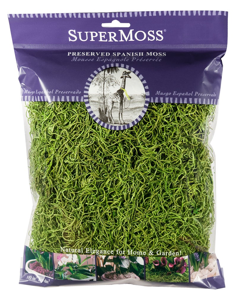 SuperMoss (26907) Spanish Moss Preserved, Grass, 4oz, 120 cubic in Bag (Appx. 4oz) (7 59834 26907 6) - Image 1