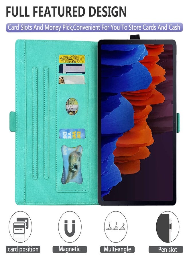 Dteck Galaxy Tab S8 Ultra Case 14.6 inch - Premium Flip Leather Smart Wake/Sleep Cover [3D Embossed Butterfly] & Multiple Angles Stand Tablet Case for Samsung Galaxy S8 Ultra 14.6 Tablet SM-X900/X906, Green - Image 4