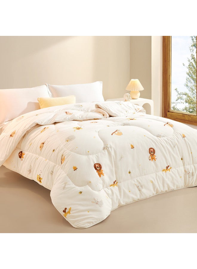Luolaikids Animal Party Baby Class A Antibacterial Cotton Quilt Winter Quilt 220*250cm White - Image 1