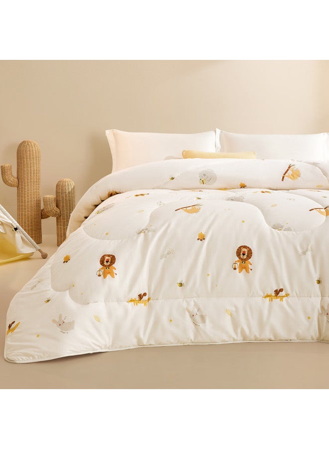 Luolaikids Animal Party Baby Class A Antibacterial Cotton Quilt Winter Quilt 220*250cm White - Image 2