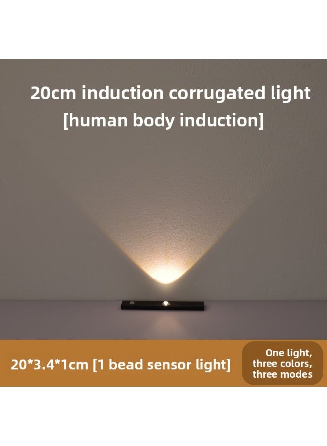 Smart LED Wireless Motion-Sensor Rechargeable Ultra-Thin Cat Eye Hill Wave Ambient Light, Ideal for Wine Cabinets, Wardrobes and Cupboards - Image 4