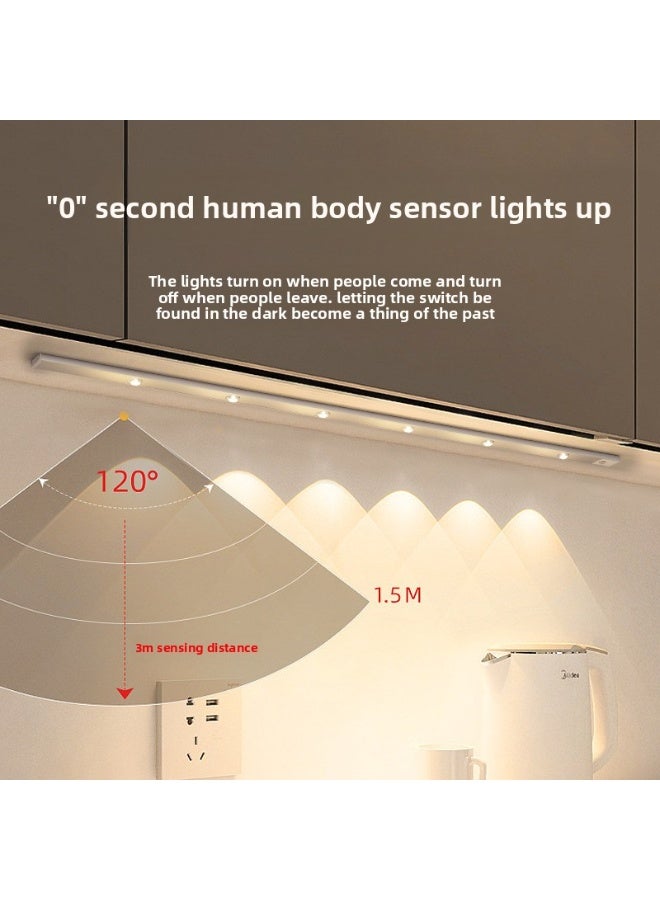 Smart LED Wireless Motion-Sensor Rechargeable Ultra-Thin Cat Eye Hill Wave Ambient Light, Ideal for Wine Cabinets, Wardrobes and Cupboards - Image 5