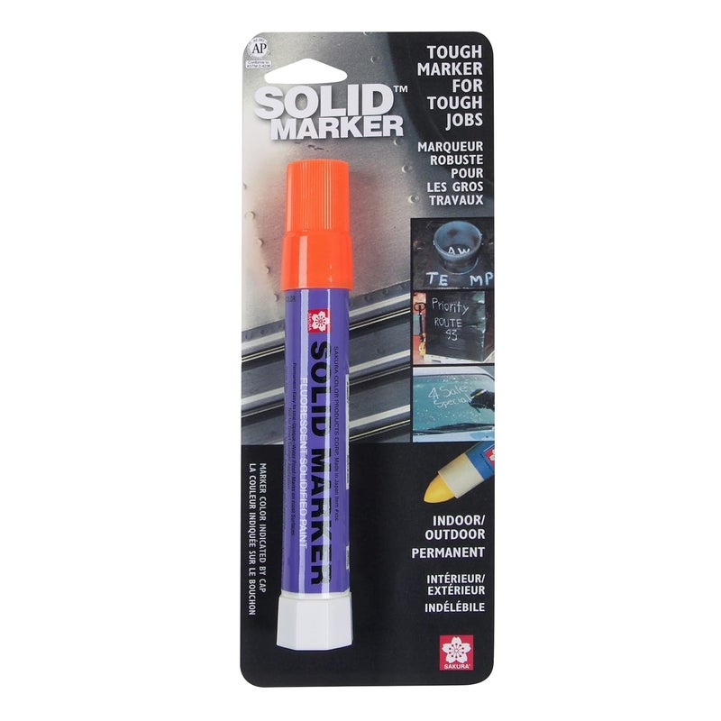SAKURA SOLID MARKER , The Original Solidified Paint Marker, Fluorescent Orange (46592) - Image 1