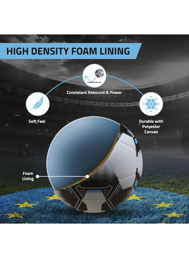 Rayo Striker 32 Panel Machine Stitched Football of Size 5 | Material : TPU | Multicolor | For Training in Clubs, Leagues and Academies Level Professional Matches - Image 4
