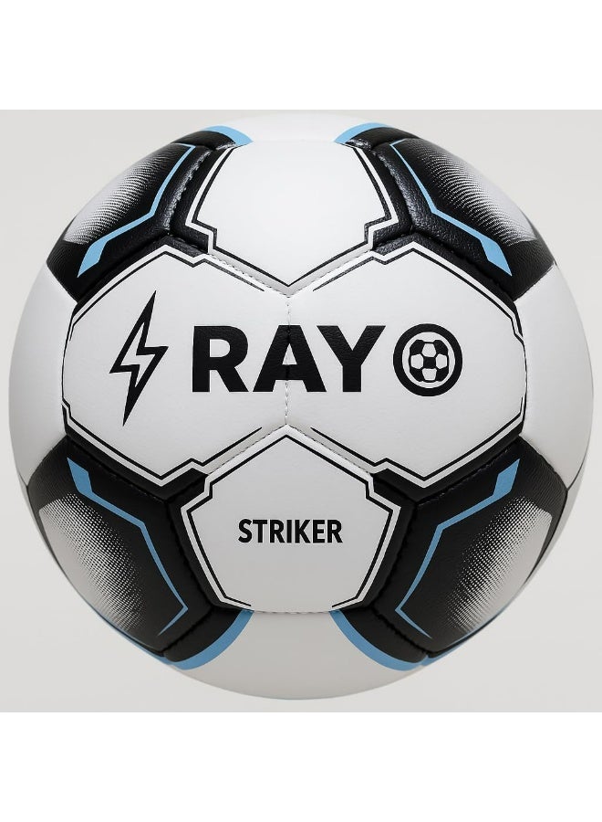 Rayo Striker 32 Panel Machine Stitched Football of Size 5 | Material : TPU | Multicolor | For Training in Clubs, Leagues and Academies Level Professional Matches - Image 1
