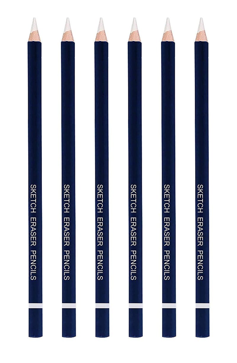 eS³kube Eraser Pencil for Artists Non-Toxic Eraser for Sketching Drawing Arts Graphics Designs - Set of 6 - Image 2