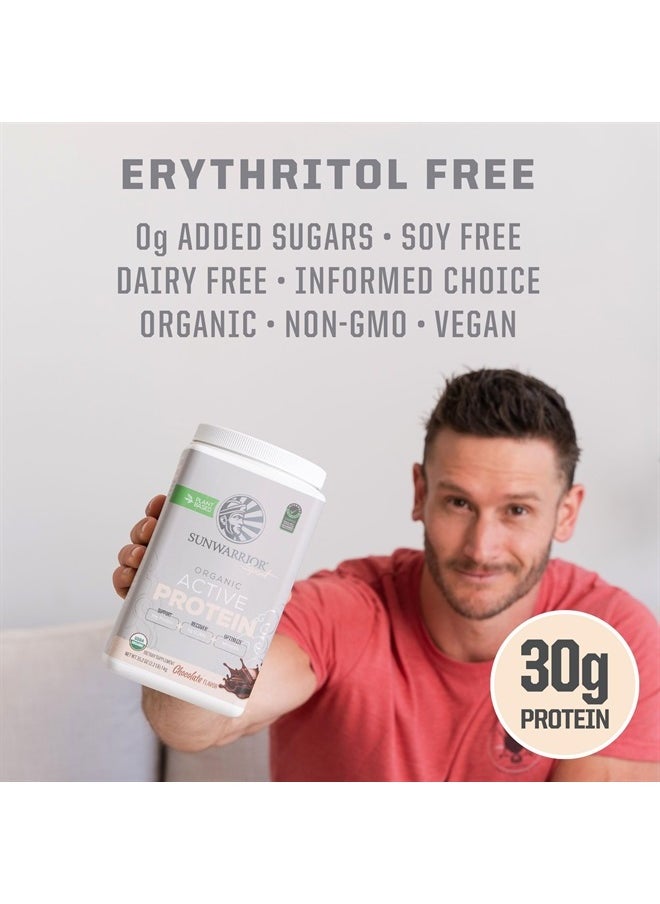 Sunwarrior Vegan Protein Powder USDA Organic | BCAA Sugar Free Gluten Free Non-GMO Dairy Free | Chocolate 20 Servings | Sport Organic Active Protein  - Image 5