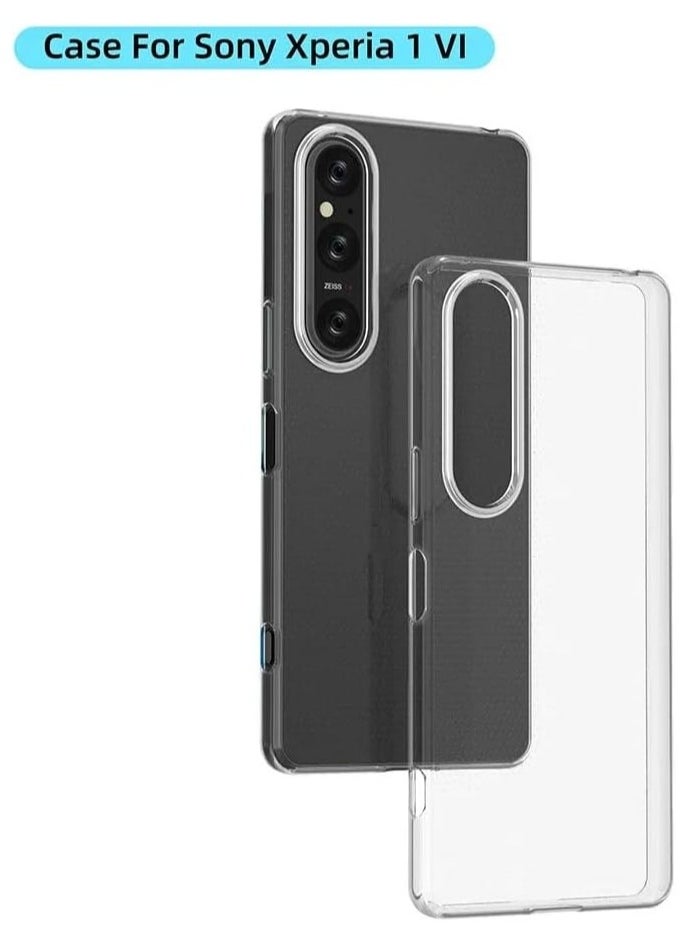 General - Case Compatible with Sony Xperia 1 VI, Ultra Slim Soft Shockproof Clear Phone Case Durable Full-Body Protective Anti-Scratch Anti-Fall Rugged Transparent Bumper Cover - Image 1
