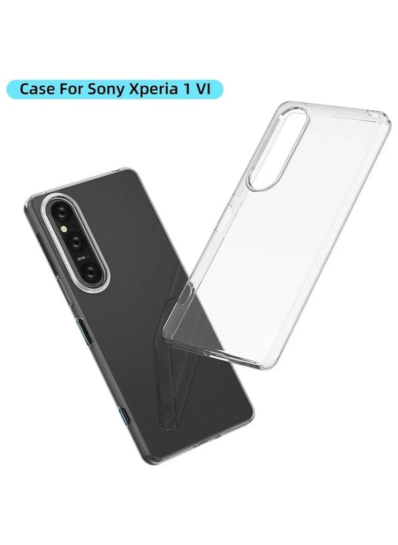 General - Case Compatible with Sony Xperia 1 VI, Ultra Slim Soft Shockproof Clear Phone Case Durable Full-Body Protective Anti-Scratch Anti-Fall Rugged Transparent Bumper Cover - Image 1