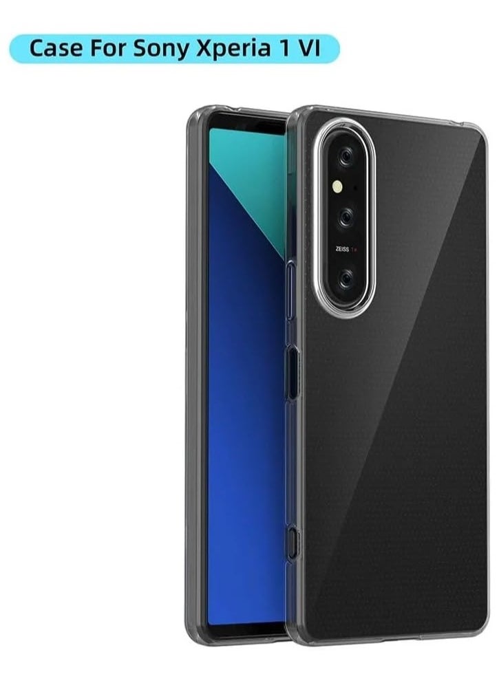 General - Case Compatible with Sony Xperia 1 VI, Ultra Slim Soft Shockproof Clear Phone Case Durable Full-Body Protective Anti-Scratch Anti-Fall Rugged Transparent Bumper Cover - Image 1