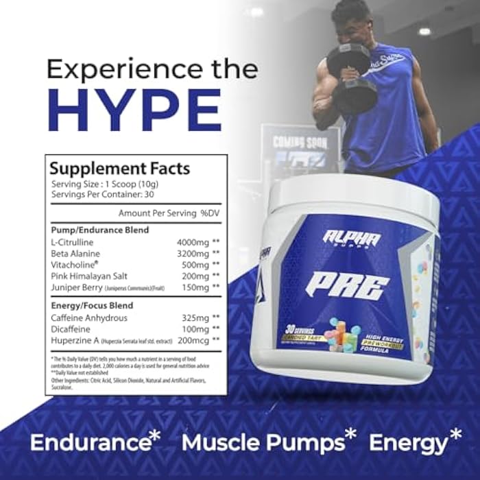 Alpha Supps Pre, Pre-Workout Powder for Men & Women, Back to Basics Preworkout Formula for Fitness & Gym Training Athletes - Boost Energy, Focus & Performance (30 Servings, Strawberry Lemonade) - Image 2