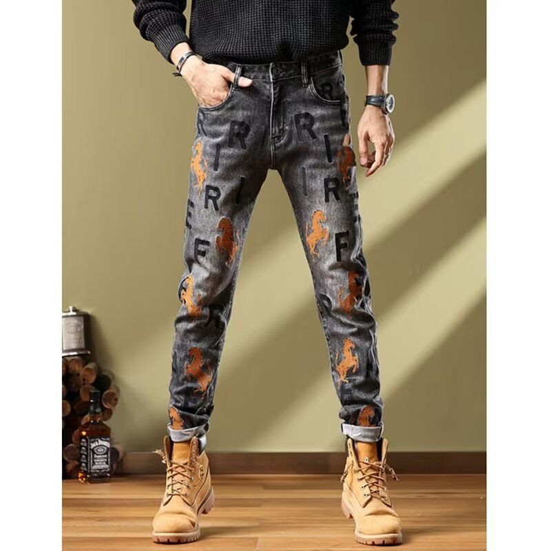 Unisex Casual Daily Denim Jeans - Image 4