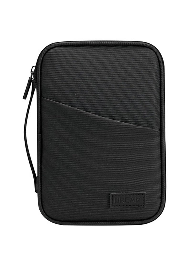 Generic Travel Document Organizer Family Passport Holder Premium Wallet for All Portable Travel Essentials for Men and Women Black  - Image 1