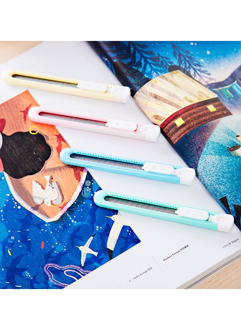 Deli 2054 Utility Cutter – SK5 Steel Cutter, Manual Lock, Snap-Off Tip, Assorted Colors, 129.76mm Compact Size, 1 piece. - Image 5