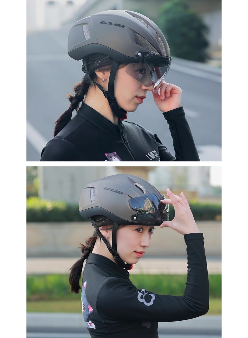 جي يو بي خوذة GUB K111 Plus الذكية بعدسات متغيرة اللون تلقائيًا وواقي مغناطيسي للعين – تصميم احترافي لراكبي الدراجات على الطرق والجبل - Image 2