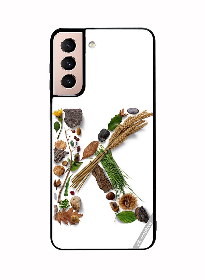 VR CREATIVE Protective Case Cover For Samsung Galaxy S21 5G Alphabet K Design Multicolour - Image 1