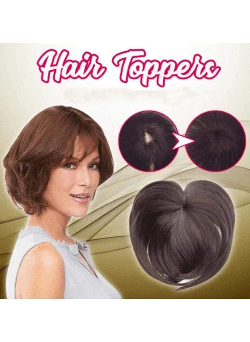 Estelle Women Bangs Hair Clip Simulation Human Hair Extensions High Temperature Wigs Bangs Synthetic Hairpiece Black - Image 2