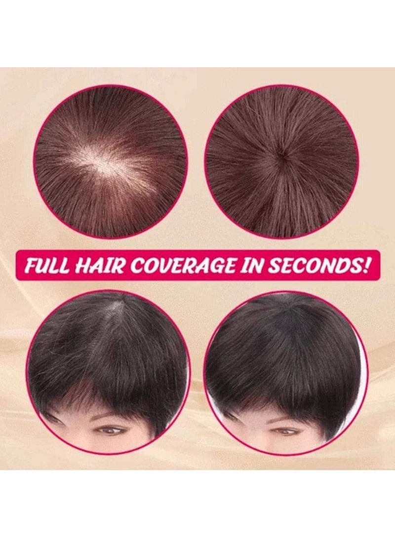 Estelle Women Bangs Hair Clip Simulation Human Hair Extensions High Temperature Wigs Bangs Synthetic Hairpiece Black - Image 4