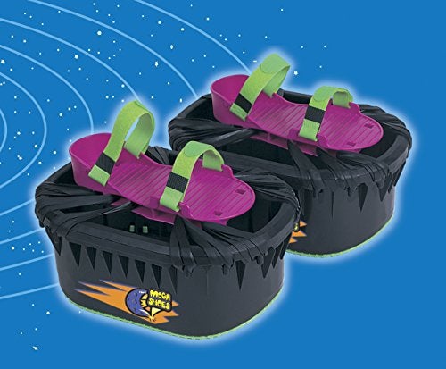 BIG TIME TOYS أحذية القمر القابلة للارتداد، ترامبولين صغيرة لقدمك، مقاس واحد، جديدة ومحسّنة، اقفز نحو المرح، متينة جداً، لا تتطلب أدوات للتجميع، تطوير رياضي، الحد الأقصى للوزن 130 رطل. - Image 5
