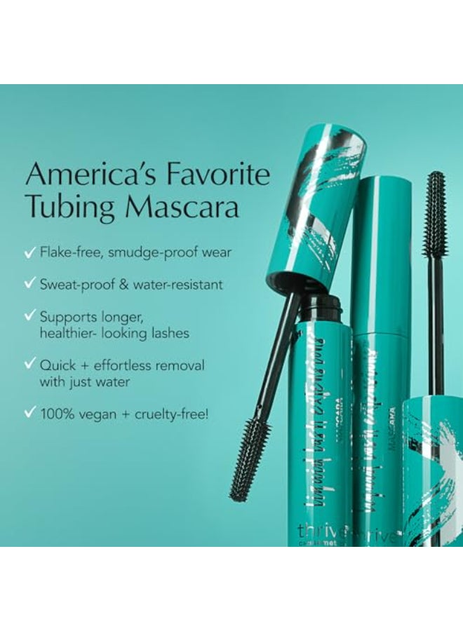 Thrive Causemetics Liquid Lash Extensions Mascara Tubing Thrive Mascara Lengthening Volumizing Curling Smudge Proof Washable No Clumping or Flaking Vegan Cruelty Free Brynn Rich Black - Image 3