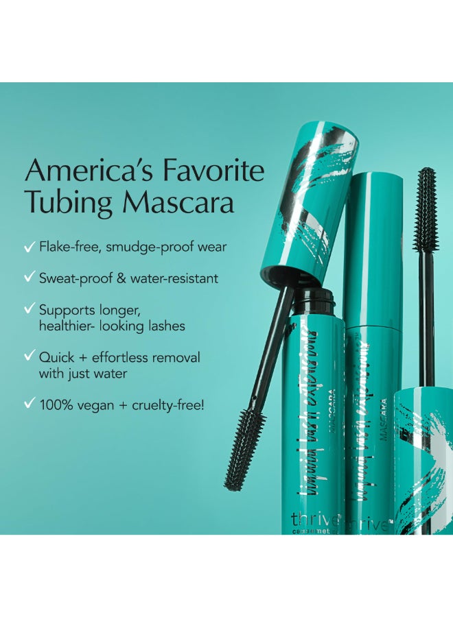 Thrive Causemetics Liquid Lash Extensions Mascara Tubing Thrive Mascara Lengthening Volumizing Curling Smudge Proof Washable No Clumping or Flaking Vegan Cruelty Free Brynn Rich Black - Image 4