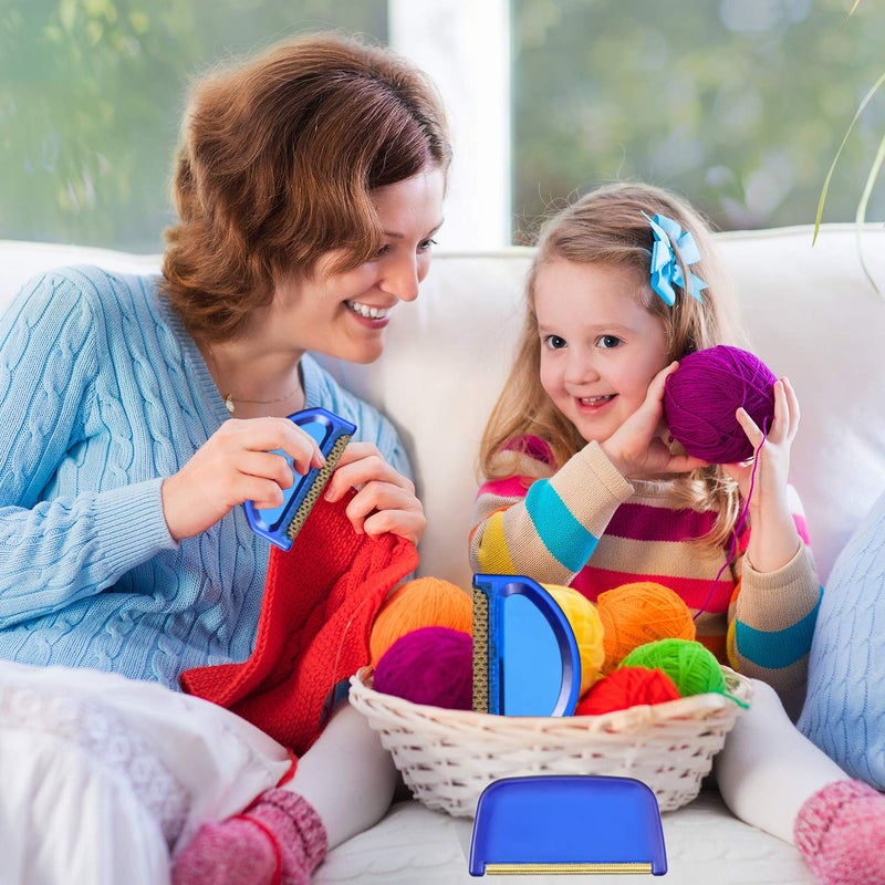 BOAO 4 Pieces Sweater Combs to Remove Pilling Sweater Defuzzer Multi-Fabric Shaver and Cashmere Comb Wool Pilling Remover Pills, Fuzz from Clothes (Blue) - Image 3