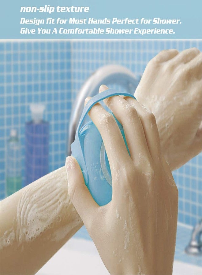 KolorFish Silicone Massage Bath Brush, Exfoliating Shower Brush With Soap Dispenser, Multi-function Gel Bath Brush Body Cleaning Pore Exfoliator (Blue) - Image 3