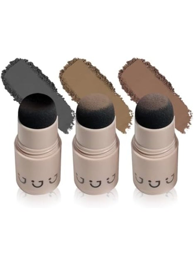 Gege bear 3PCS Hairline Powder Root Touch up Hair Powder, Hairline Shadow Root Cover up Hair Toppers for Women & Men - Image 1