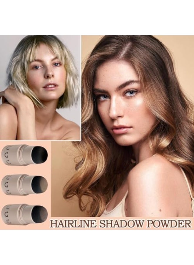 Gege bear 3PCS Hairline Powder Root Touch up Hair Powder, Hairline Shadow Root Cover up Hair Toppers for Women & Men - Image 2