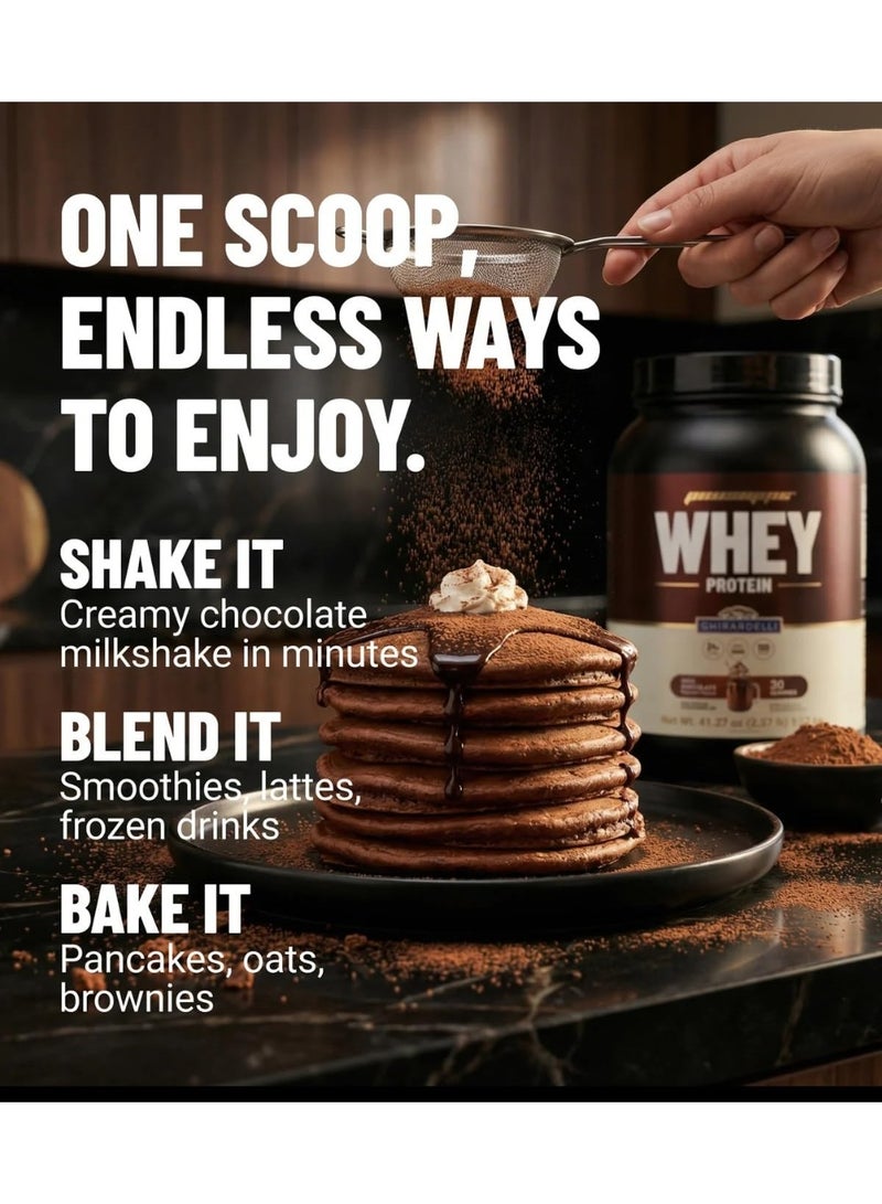 ProSupps Ghirardelli Whey Protein 30 serving 2.57lb Rich Chocolate - Image 4