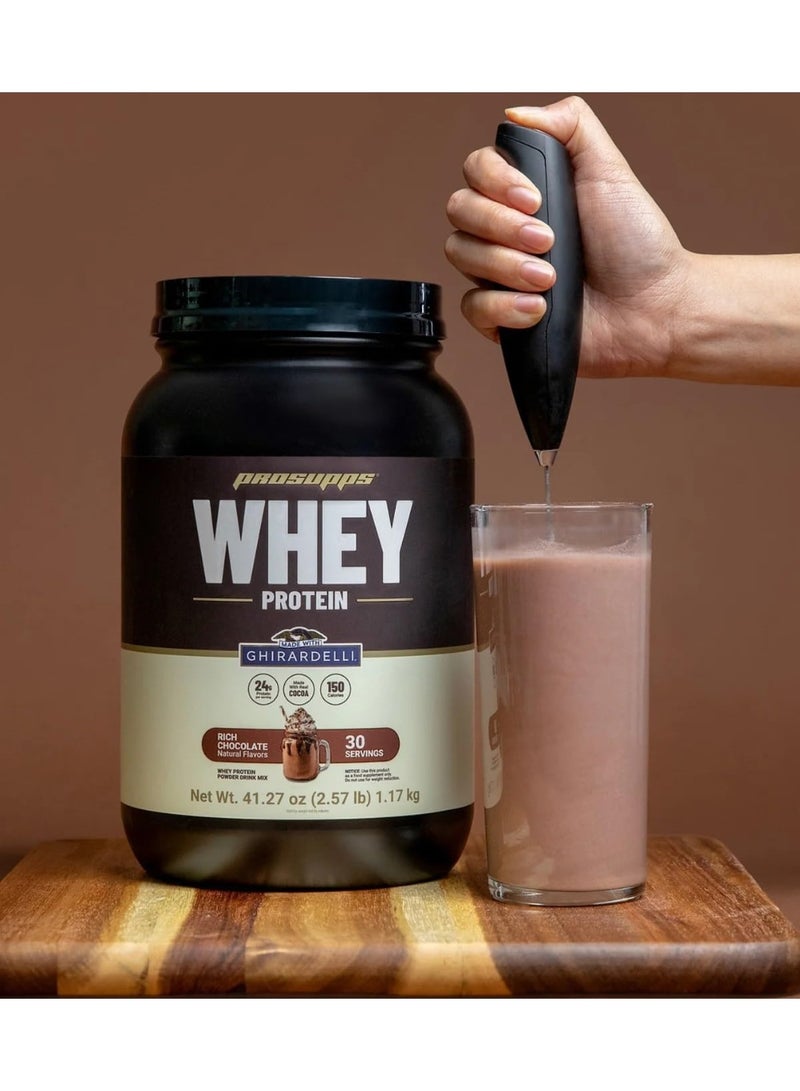 ProSupps Ghirardelli Whey Protein 30 serving 2.57lb Rich Chocolate - Image 3