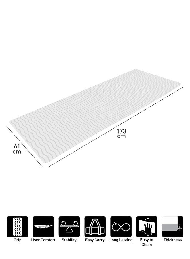 أوبسيشنز بساط يوغا صلب من مادة PVC مانع للانزلاق من أوبسيشنز مع حزام حمل (طول) 173 × (عرض) 61 سم، وردي - Image 5