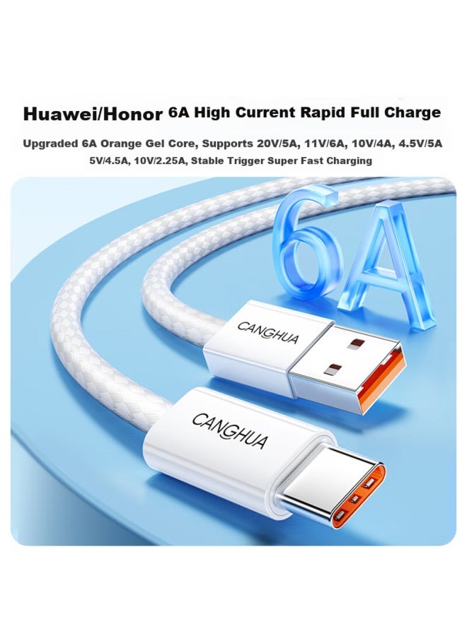 CangHua Type-c Data Cable, 6a/5a Fast Charging, 100w/66w Charging Cord, For Apple Iphone 15/16 Pro Max/huawei Mate 60/pura 70/honor Phones, Usb Car Charger - Image 3