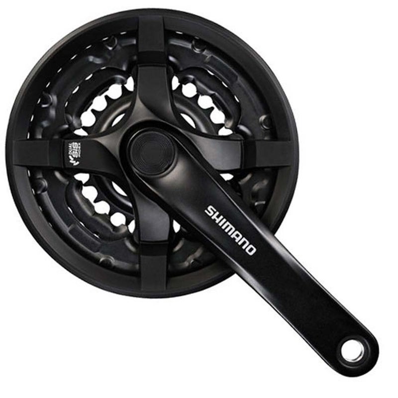SHIMANO SHIMANO FC TY501 Square 6/7/8 Speed Chainset, Unisex, E-FCTY501C888CLB, Black, 170 mm  - Image 1