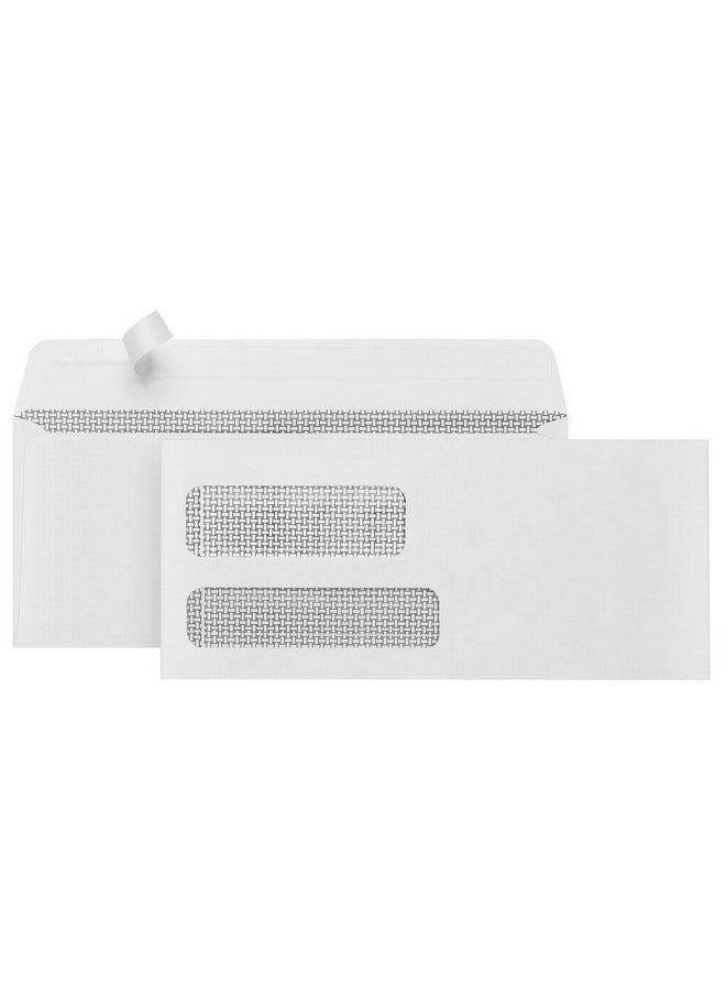 Blue Summit Supplies - 500 No. 9 Double Window Security Envelopes Designed For Quickbooks Invoices And Business Statements With Self Seal Peel And Seal Flap Number 9 Size 3 7/8 Inch X 8 7/8 Inch - Image 1