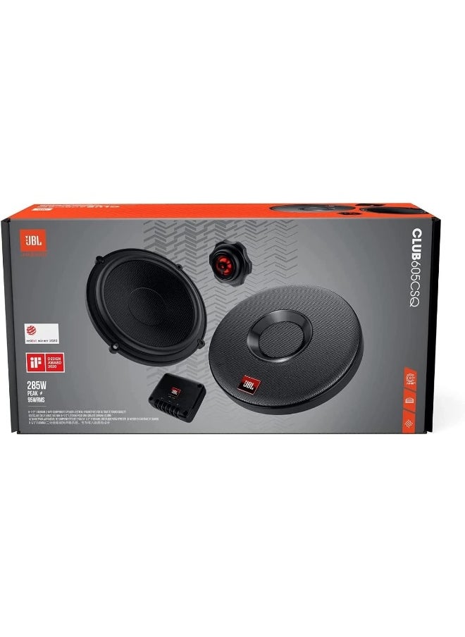 JBL - Jbl Club 605Csq 2-Way Car Audio System - 285 Watt Component Car Speaker Set With 160Mm Carbon Fibre Car Woofer, Silk Dome Tweeter And Filters - Image 1