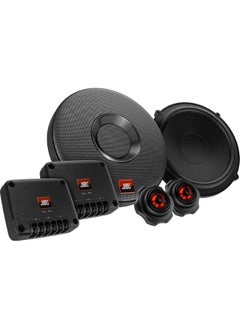 Jbl Club 605Csq 2-Way Car Audio System - 285 Watt Component Car Speaker Set With 160Mm Carbon Fibre Car Woofer, Silk Dome Tweeter And Filters