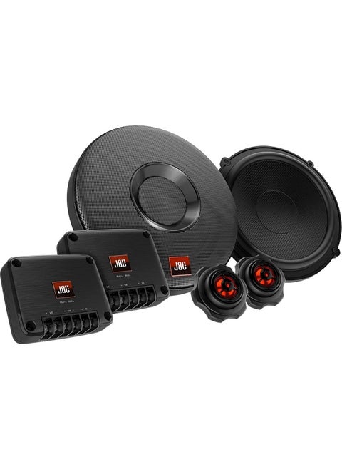Jbl Club 605Csq 2-Way Car Audio System - 285 Watt Component Car Speaker Set With 160Mm Carbon Fibre Car Woofer, Silk Dome Tweeter And Filters