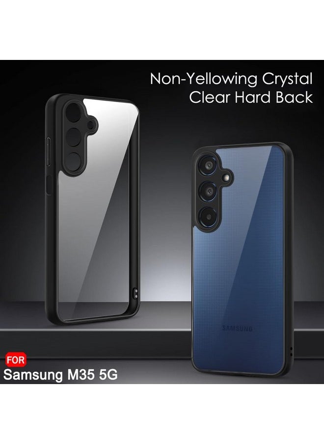 ذا جيفت كارت جراب خلفي مقاوم للصدمات Ultra-Hybrid من TheGiftKart لهاتف Samsung Galaxy M35 5G | حماية للكاميرا | جراب خلفي صلب لهاتف Samsung Galaxy M35 5G (PC & TPU، ظهر شفاف للغاية، جوانب سوداء)  - Image 3