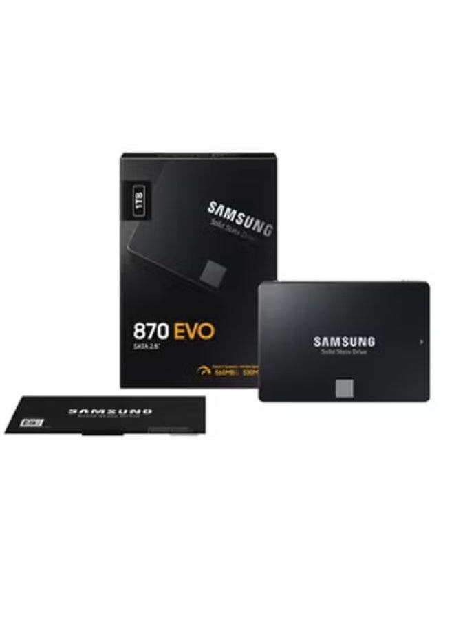 Samsung 870 EVO 1TB 2.5 Inch SATA III Internal SSD, Up to 560 MB/s Seq Read & 530 MB/s Seq Write Speed, V-NAND Technology, 1GB LPDDR4 Cache, MKX Controller, 1.5 M Hrs. MTBF, Black | MZ-77E1 1 TB - Image 2
