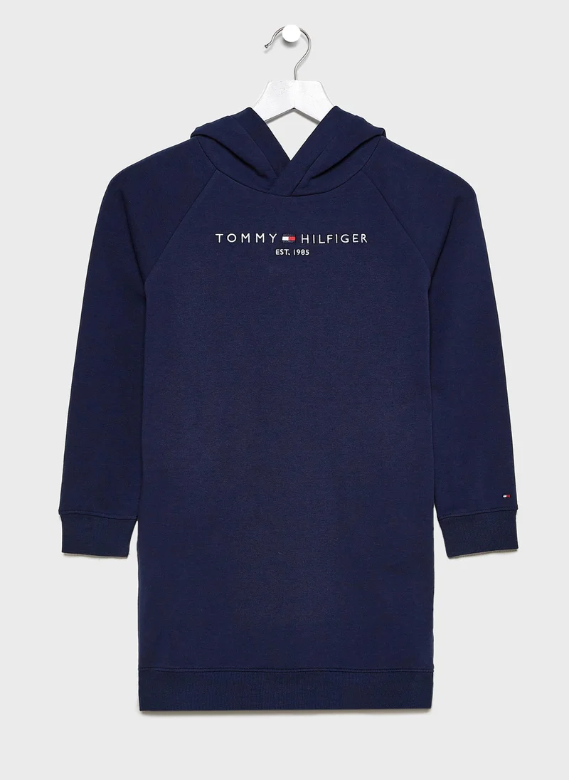 TOMMY HILFIGER Little Logo Hooded Dress