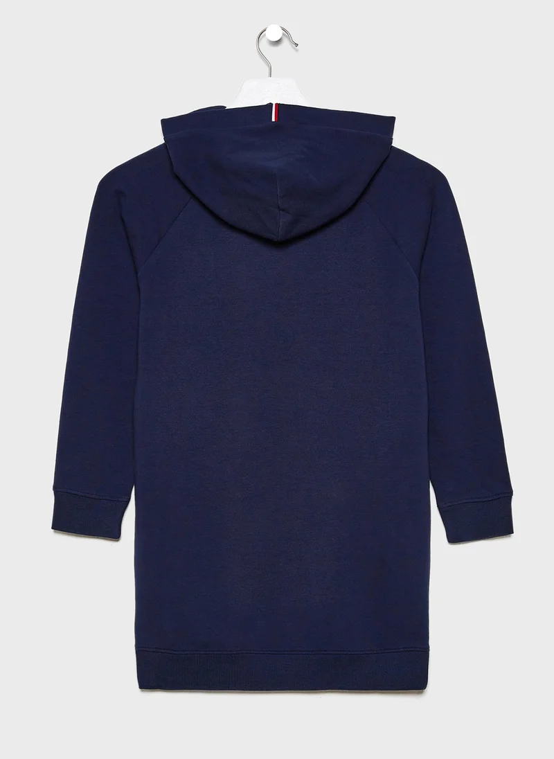 TOMMY HILFIGER Little Logo Hooded Dress