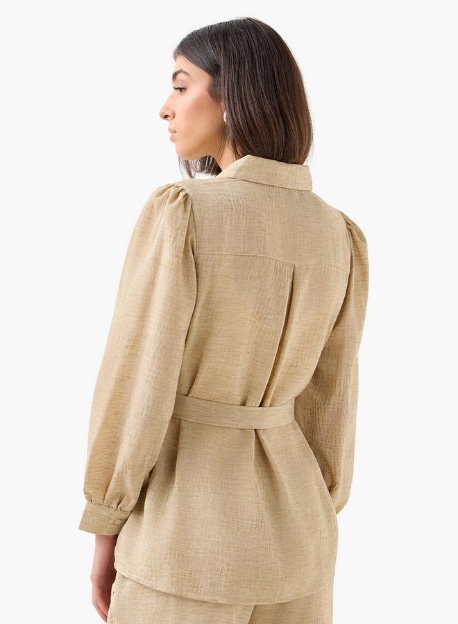 Splash FAV Belted Shirt with Sequins - Image 3