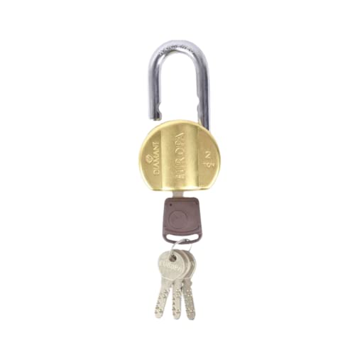 Europa L365BM Brass Padlock | High-Security Dimple Key Lock | Durable Brass Body | Anti-Cut Hardened Shackle | Rust-Resistant | 4 Dimple Keys Included | Pack of 1 for Home & Office Security - Image 3