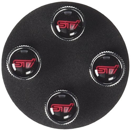 غطاء صمام الإطارات بشعار Subaru STi مجموعة من 4 WRX لـ Sti Impreza Forester Legacy BRZ Outback Crosstrek Impreza Solterra SOA342L136 أصلي OEM