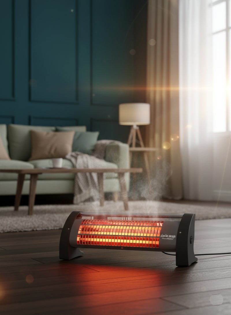 Home Master Powerful Home Electric Heater with 3 Heating Tubes – Fast and Efficient Heat Distribution for Warming Rooms in Winter – Safe and Easy-to-Move Design with Stable Base – 1200W Model HM-2296 - Image 4