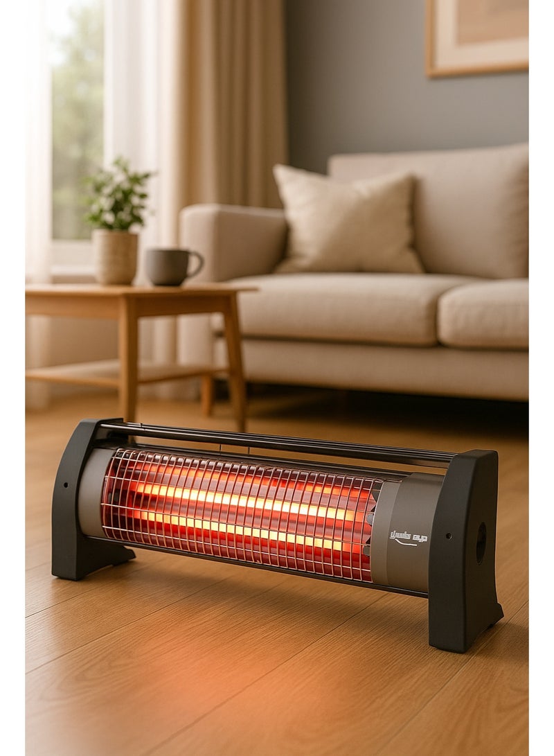 Home Master Powerful Home Electric Heater with 3 Heating Tubes – Fast and Efficient Heat Distribution for Warming Rooms in Winter – Safe and Easy-to-Move Design with Stable Base – 1200W Model HM-2296 - Image 3