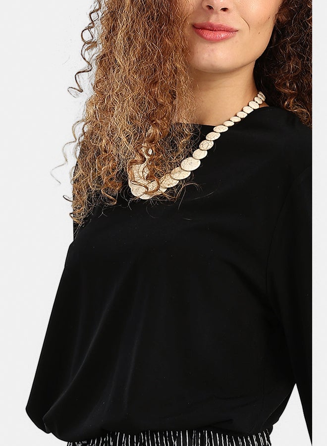 Carina Black Blouse with Bell Sleeves - Image 4